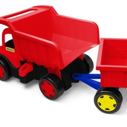 Wader 65110 -  Gigant Truck Wywrotka z Przyczepą zestaw czerwony